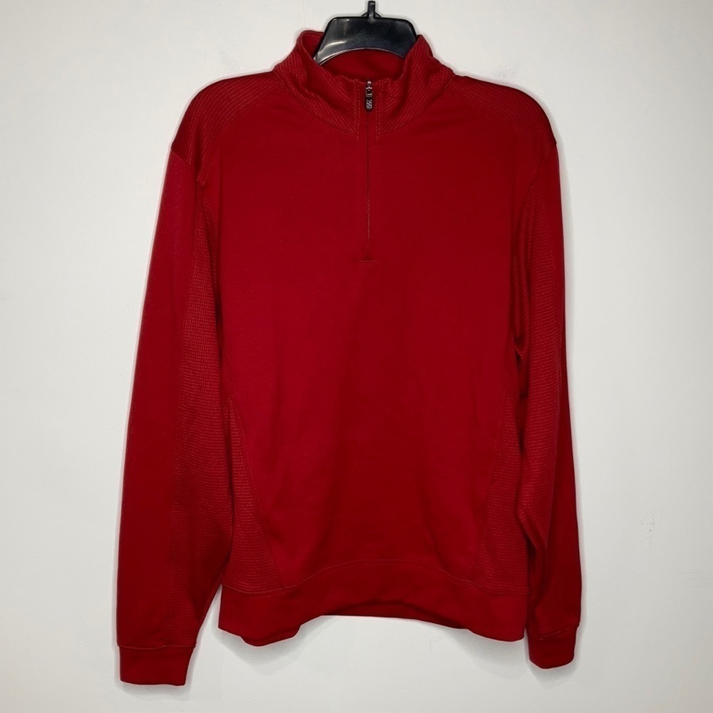 Cutter & Buck moisture wicking‎ quarter zip pullover red size medium